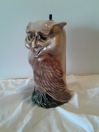 Rare Vintage Claes Pottery 50 ' s TV Lamp,  Owl 12