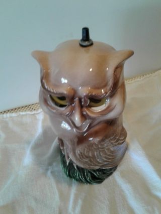 Rare Vintage Claes Pottery 50 ' s TV Lamp,  Owl 5