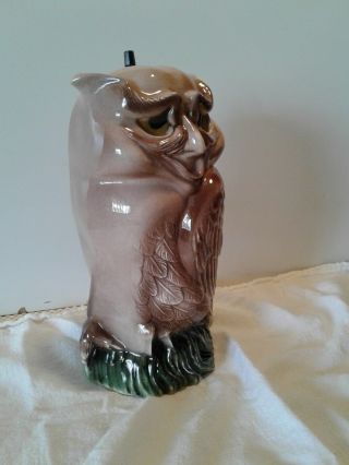 Rare Vintage Claes Pottery 50 ' s TV Lamp,  Owl 6