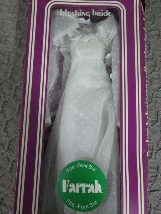 Cher Blushing Bride wedding ensemble By Bob Mackie for Mego doll RARE 5