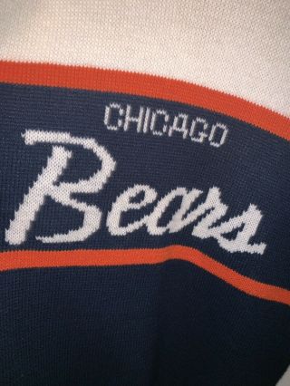 Vintage 80s Chicago Bears Sweater NFL Pro Line Authentic By Cliff Engle size M 4