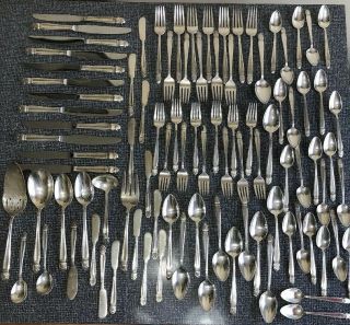 Holmes & Edwards Danish Princess Is Silverware 103 Pc Set Service For 12