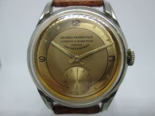 Rare Vintage Girard Perregaux By Cuervo Y Sobrinos Habana Handwind Mens Watch