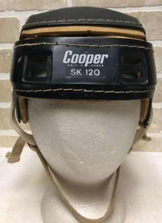 Cooper Sk 120 Black Hurling Helmet Hockey Made In Canada Sk120 Skateboard Vtg