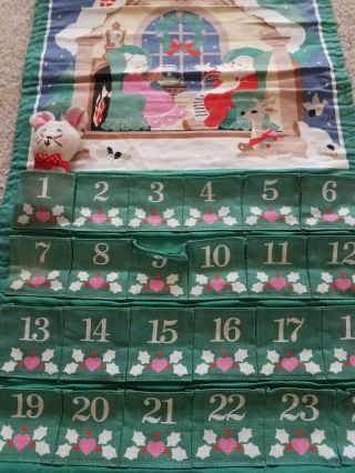 Avon vintage 1987 Mouse Advent calendar fabric in package 2