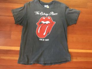 Vintage 80s Rare Rolling Stones 1981 Screen Stars Hanessize Xl Band