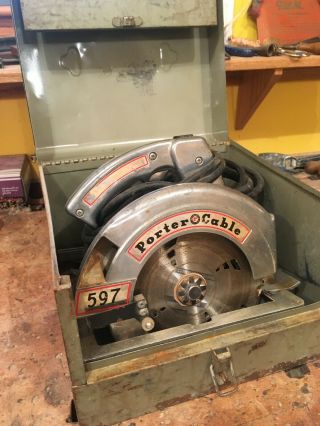 Vintage,  Porter Cable,  Model 597,  7 - 1/4 Inch Circular Saw,  Runs Well