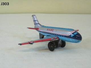 Vintage B.  O.  A.  C Comet Tin Lithograph Airplane Jet Friction Toy Japan Otha Dhc - 8