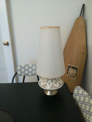Vintage Mid - Century Quartite Creative Corp Table Lamp Atomic Space Age Lamp