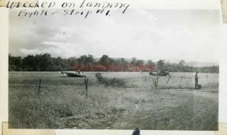 115 WWII 6th Seabees Guadalcanal Photo Henderson Field Wrecked F6F Hellcats 2