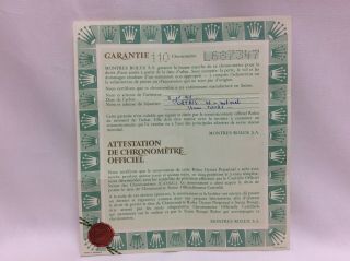 Rolex 16523 Daytona Vintage Certificate Guarantee Paper 1990 / 1991,  Post