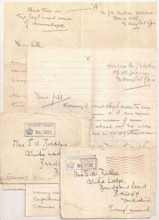 Wwii Bef Letters.  Norway Battle,  April 1940,  British 49th (west Riding) Division