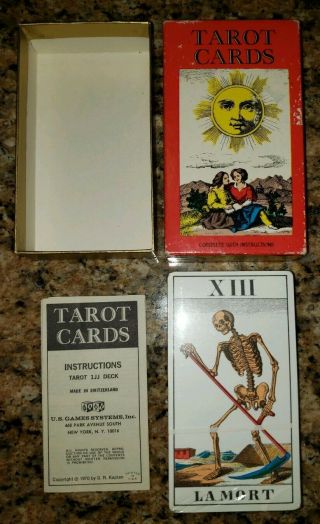 Vintage 1970 Tarot Cards 1jj By Ag Muller Switzerland Set
