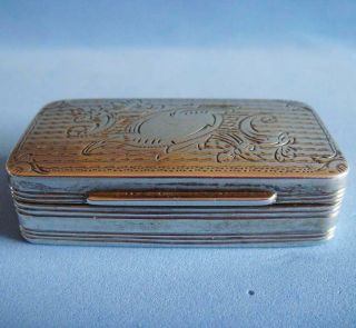 Antique Sterling SILVER Ornate Engraving Flower Hinged Snuff Pill Box 4