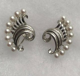 (INV 113) - RARE GORGEOUS EARRINGS AND BROOCH - MIKIMOTO 5