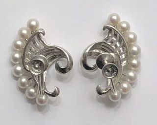 (INV 113) - RARE GORGEOUS EARRINGS AND BROOCH - MIKIMOTO 6
