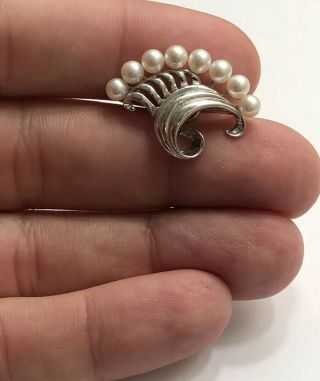 (INV 113) - RARE GORGEOUS EARRINGS AND BROOCH - MIKIMOTO 8