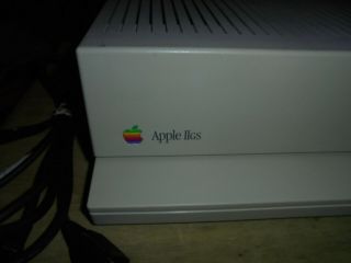 VINTAGE APPLE IIGS COMPUTER with 2 apple disk drive 3.  5 and 5.  25 parts 2