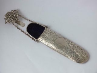 Decorative Antique Sterling Silver Glasses Case 1905/ L 22.  5 cm 3