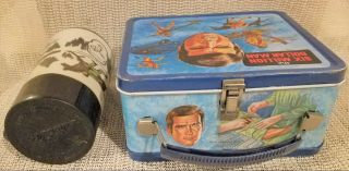 Vintage Six Million Dollar Man Lunch Box Aladdin 1974 45 YEARS OLD WITH THERMOS 6