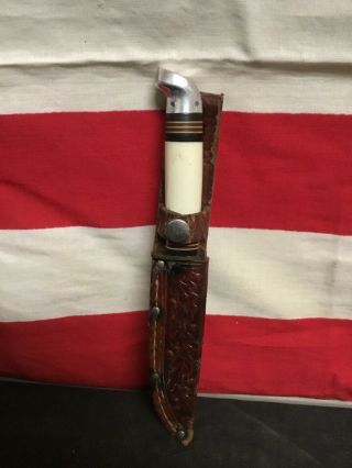 Vintage Western P48a Knife With Sheath.