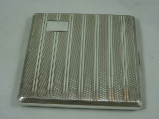 Fine,  Art Deco Solid Silver Cigarette Case,  1939,  129gm
