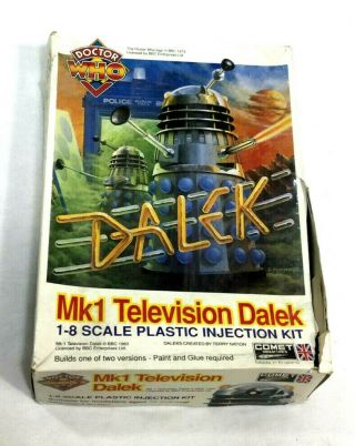 1963 Vintage Comet Miniatures Dr Who Tv Series Mk 1 Dalek Plastic Model Kit