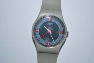 1984 Vintage Swatch Watch Lm102 Pirelli Swiss Quartz Ladies Plastic Originals