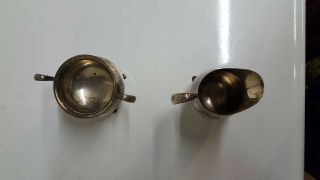 Antique WHITING Sterling Silver Footed Creamer And Sugar Bowl 229.  4 Grams 2