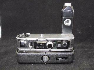 Vintage Nikon Mb - 1 Motor Drive And Md - 1 Battery Pack For Nikon F2 - Parts/repair