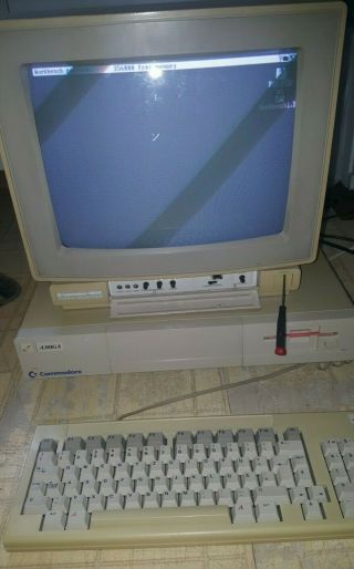 Rare Commodore Amiga 1000 With Commodore Logo Boxed - And