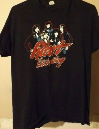 Heart Bebe La Strange 1980 Tour T - Shirt Vintage Xl