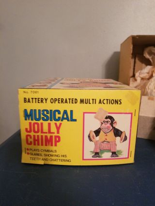 (VTG) Daishin Japan Battery Operated Toy Story monkey Musical Jolly Chimp & box 10