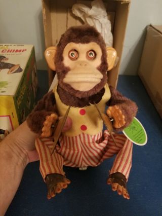 (VTG) Daishin Japan Battery Operated Toy Story monkey Musical Jolly Chimp & box 2