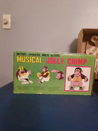 (VTG) Daishin Japan Battery Operated Toy Story monkey Musical Jolly Chimp & box 9