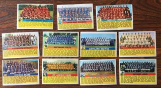 11 Vintage 1956 Topps Football Cards Team Cards - Crease