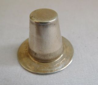 Rare Solid Silver Welsh Hat Thimble C.  H Charles Horner Hallmarked Chester 1923