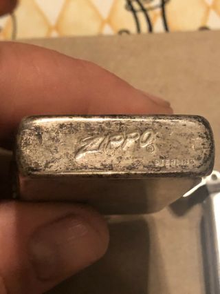 vintage sterling silver 5 barrel hinge zippo lighter 3