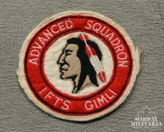 Caf Rcaf Airforce Advanced Squadron 1fts Gimli Jacket Crest / Patch (17806)