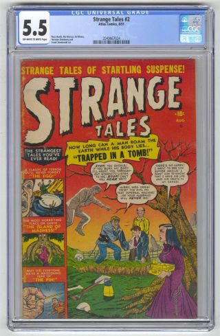 Strange Tales 2 Cgc 5.  5 Vintage Marvel Atlas Comic Pre - Hero Horror Gold 10c