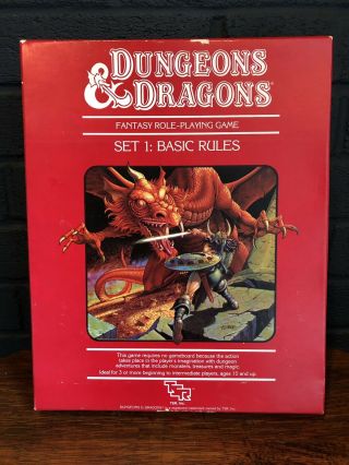 Vintage Dungeons And Dragons Set 1 Basic Rules 1011 1983 Tsr Role Play Game Euc
