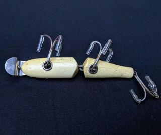 Creek Chub Bait Co 2600 Jointed Pike In Luminous Antique Fishing Lure Vintage 3