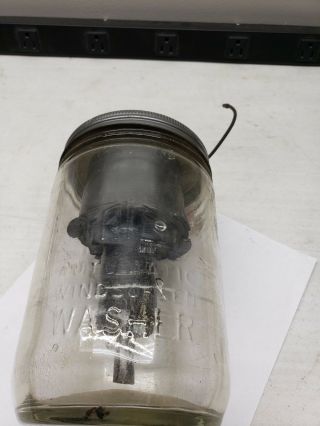 Rare Embossed 1940 - 50 ' s Vintage Trico Windshield Washer Fluid Jar Glass Bottle 3