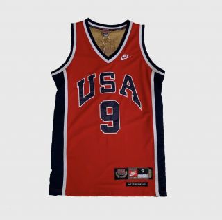 Vintage Michael Jordan Nike Usa Olympic Dream Team Red Jersey S 1984 Rc
