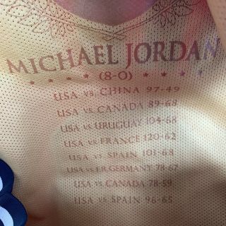 Vintage MICHAEL JORDAN Nike USA Olympic Dream Team RED Jersey S 1984 RC 4
