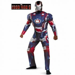 Marvel Avengers Endgame Iron Man 3 Iron Patriot Deluxe Adult Sz Xl Costume Rare