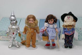Madame Alexander Wizard Of Oz 8 " Dolls W/boxes Dorothy Lion Scarecrow Tin Man