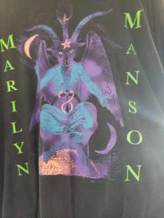 Rare Vintage 90s MARILYN MANSON Reflecting God Antichrist Superstar Long Sleeve 2