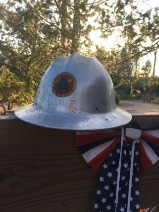 Vintage Cdf - California Division Of Forestry Fire Bullard Hard Boiled Helmet