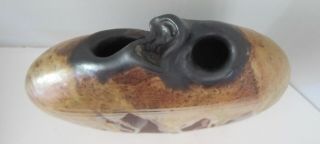 Vintage Andrew Bergloff drip glaze paddle ceramic pottery vase mid century retro 6